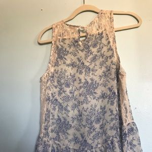 Boho flowy sheer top.